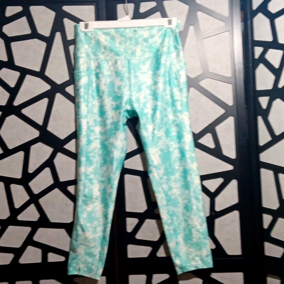 Bally Total Fitness - Tie Dye Leggings - Blue/White - Large - Picture 3 of 7